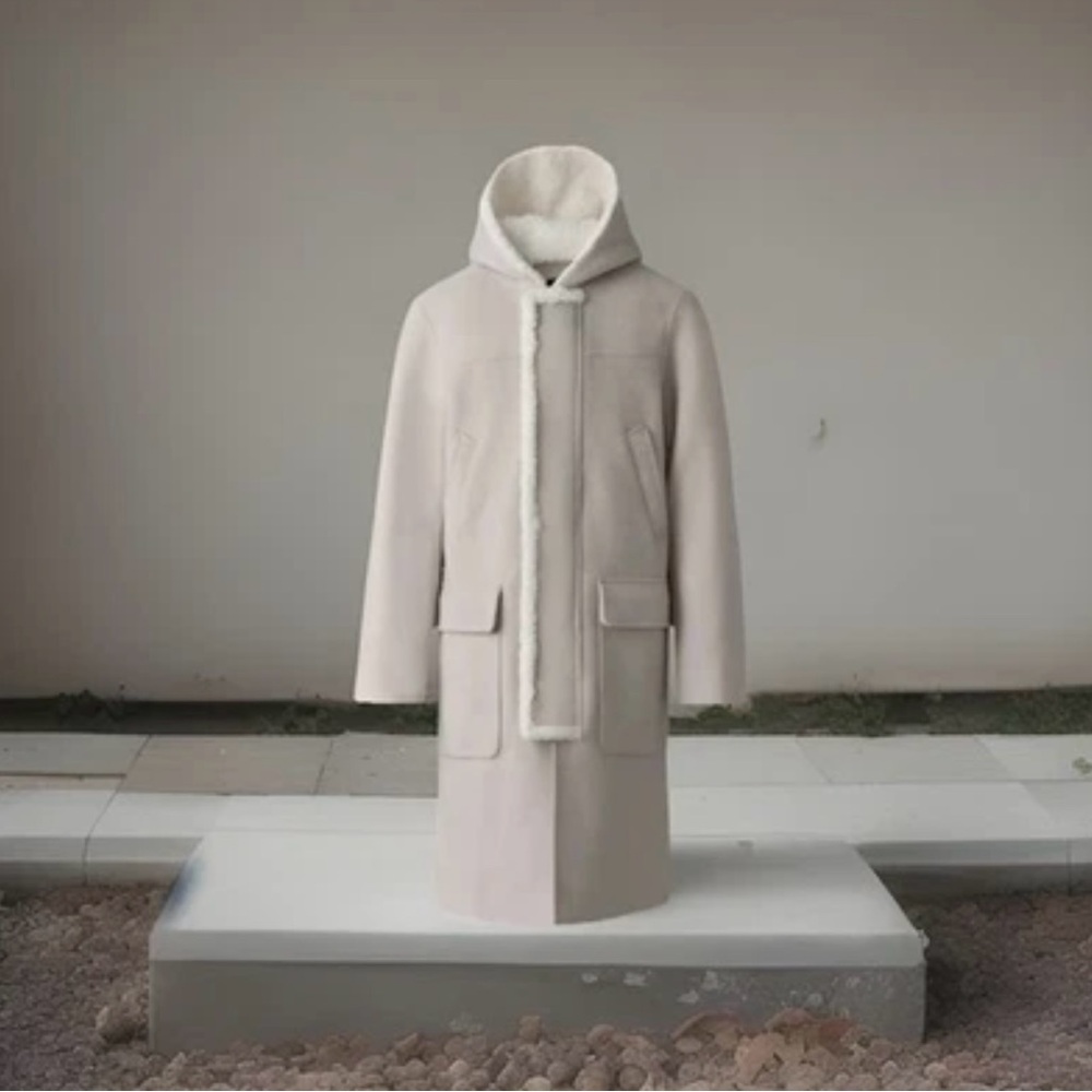 MACKAGE ABRAHAM Heavy double face wool long hooded coat